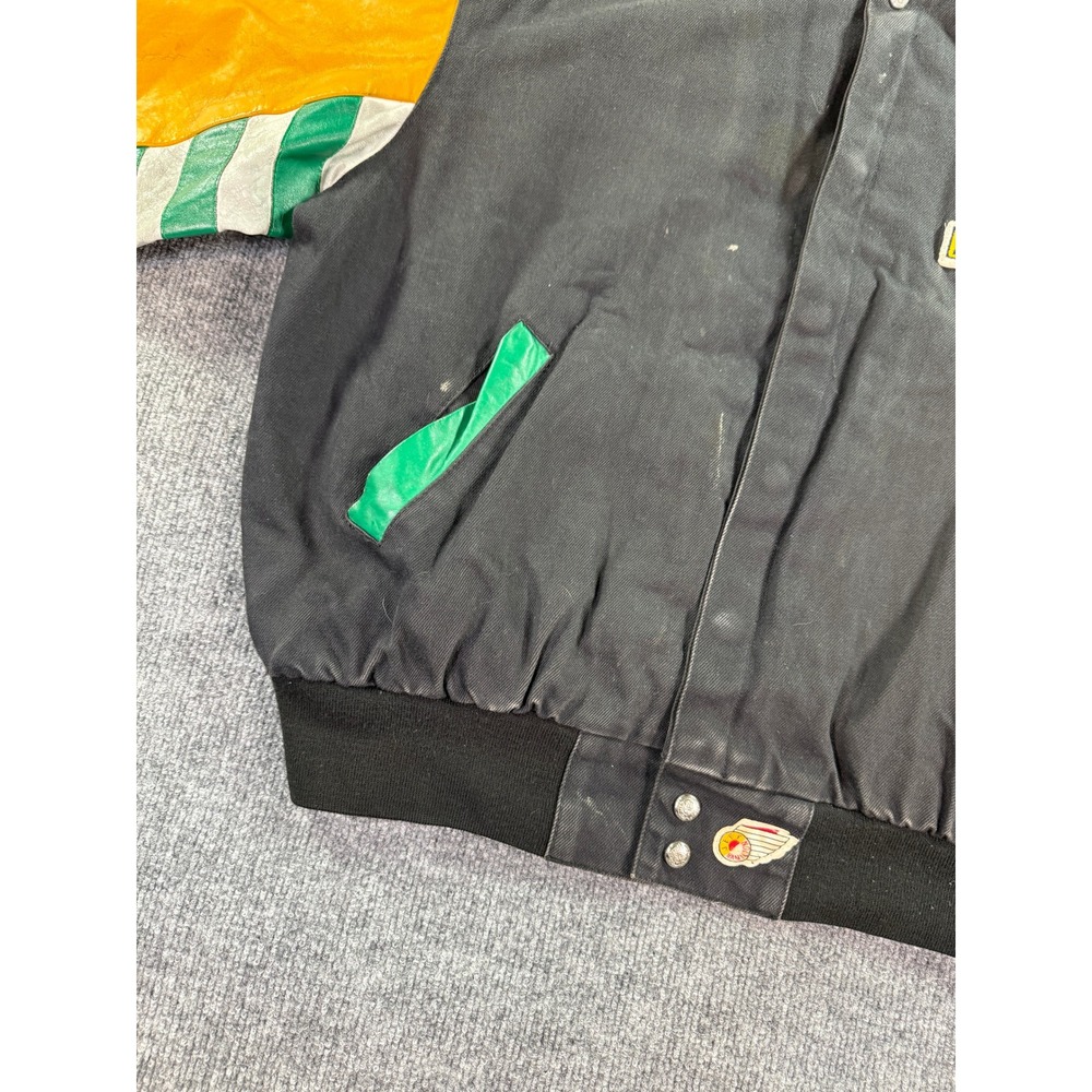 Jeff Hamilton Notre Dame Fighting Irish Varsity Jacket Mens Large Black Leather - Picture 5 of 16